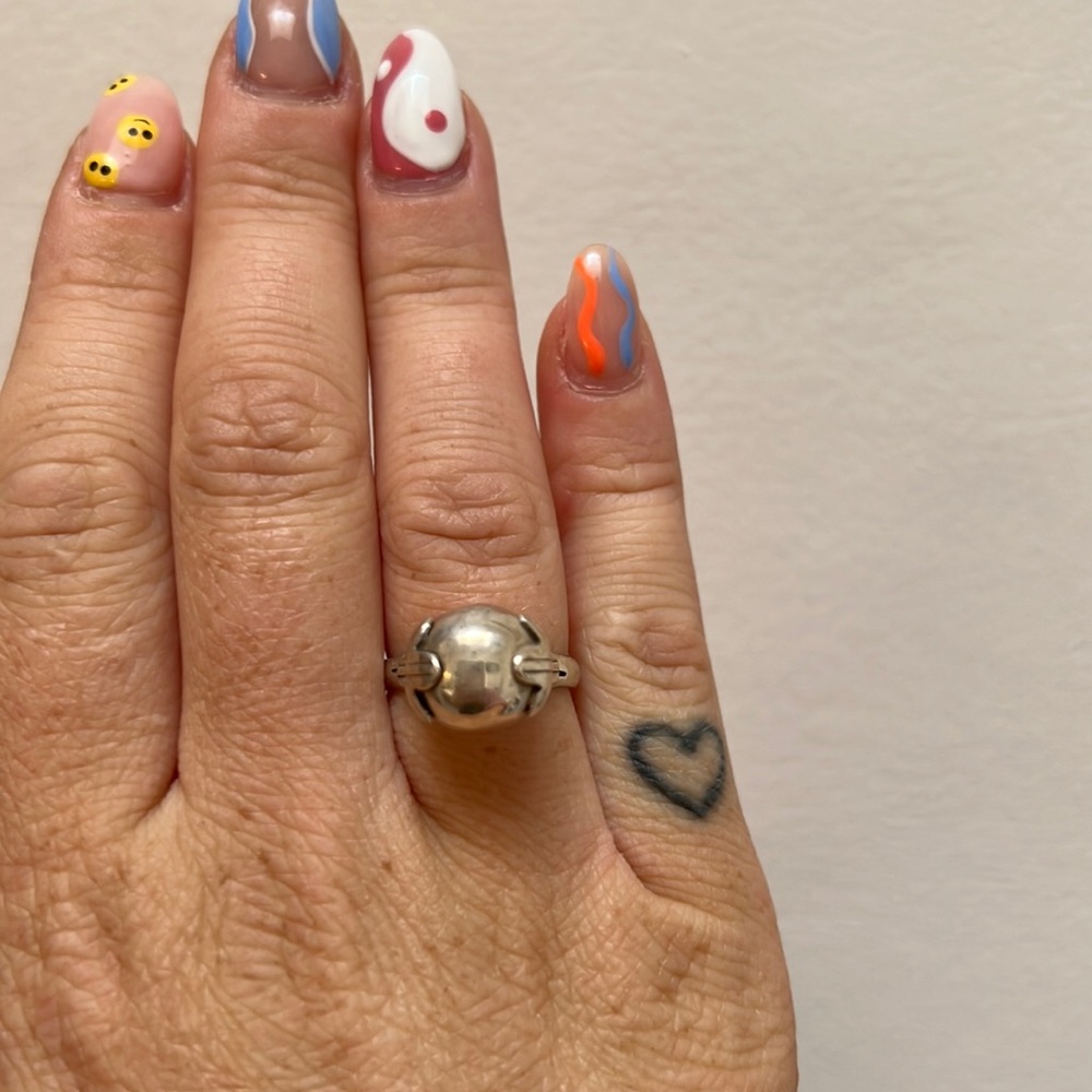 Sterling silver "perfume" ring